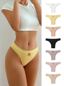 7件前蝴蝶結內褲 - 彩色 - 查看 8