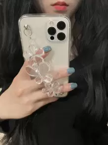 帶蝴蝶手環的透明手機殼，適用於 iPhone 11、Huawei P30 Pro、Xiaomi Redmi Note 11 - 無色 - 查看 1