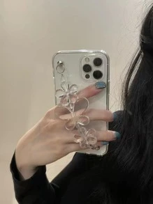 帶蝴蝶手環的透明手機殼，適用於 iPhone 11、Huawei P30 Pro、Xiaomi Redmi Note 11 - 無色 - 查看 2