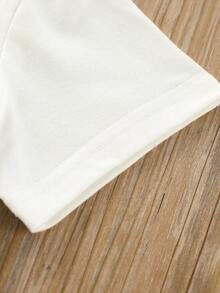 SHEIN 小女童人像圖案T恤和豹紋印花騎行褲 - 彩色 - 查看 5