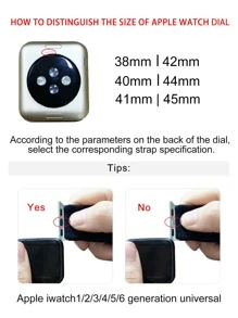 2 piezas ajustable nailon Correa de reloj Conjunto compatible con Apple Watch - Multicolor - Ver 6