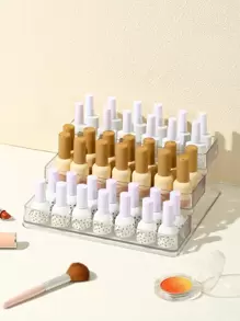 1pc Nail Polish Storage Box - Clear - View 1