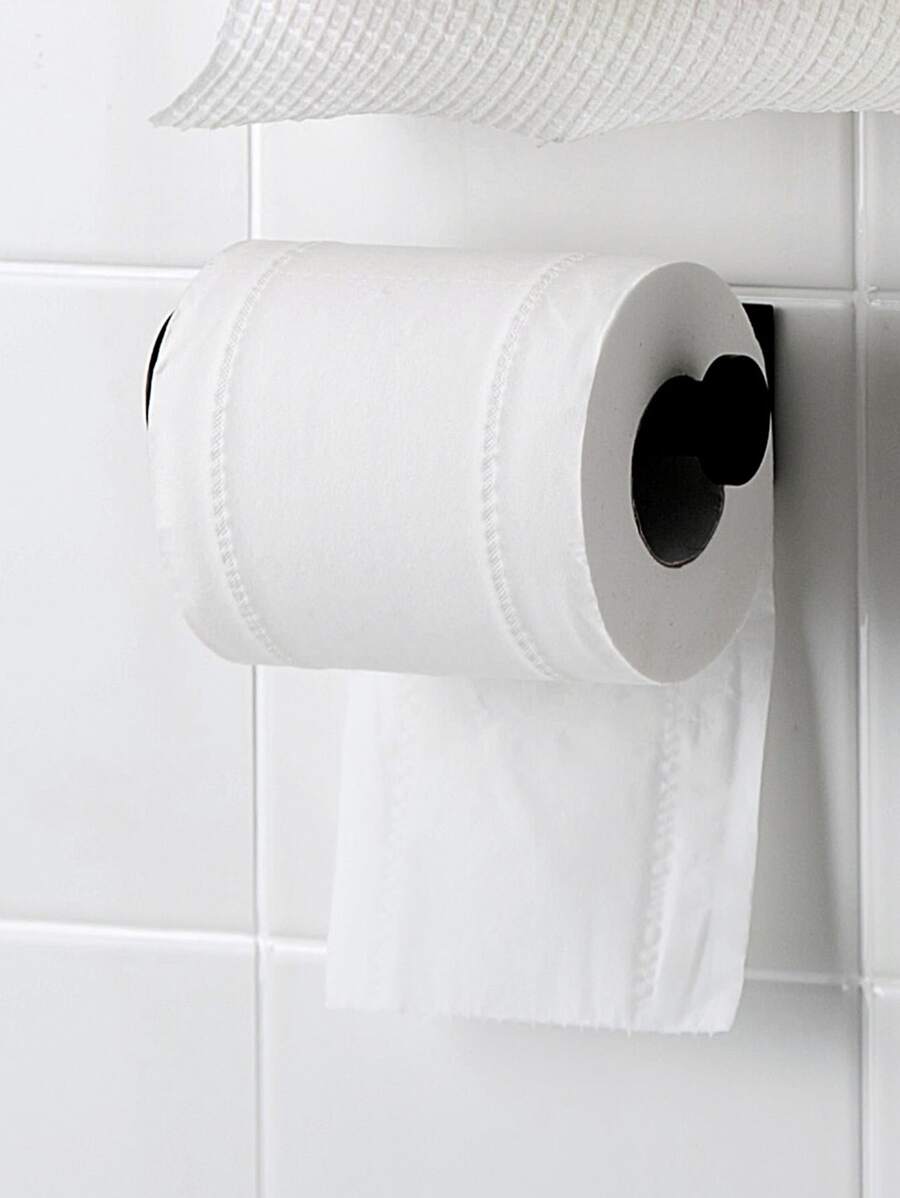 رف تخزين الأنسجة حديد قطعة واحدة - الأسود - مشاهدة 1