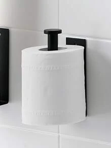 رف تخزين الأنسجة حديد قطعة واحدة - الأسود - مشاهدة 2