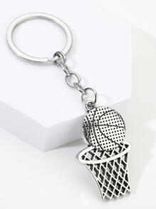 Street Men Women Basketball & Basket Charm Keychain Car Accessories Bag Charm Backpack For School Cute Goth Y2k Christmas Gift Ideas - Silver - View 1