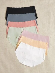 SHEIN 孕婦7入組貝殼邊內褲 - 彩色 - 查看 3