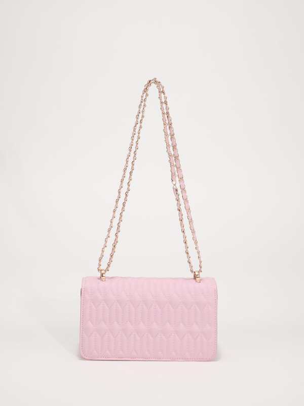 Mini Quilted Twist Lock Flap Square Bag SHEIN UK