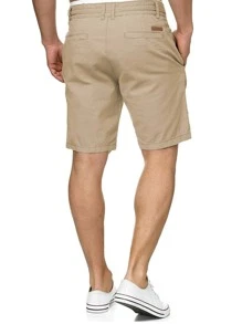 Manfinity Homme Men Drawstring Waist Patched Detail Shorts - Khaki - View 2