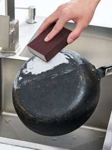 1pc Cleaning Sponge,Sponge Scrub,Cleaning Sponge For Descaling Pot Teapot Large Surface Cleaning - Multicolor - View 6