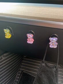 3pcs Bear Design Car Hook - Multicolor - View 2