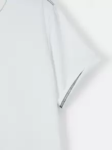 Manfinity Tops Nam Đồ họa Lá thư Đường phố - Đen và trắng - Xem 4