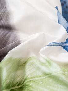 Funda de edredón sin relleno con patrón de pluma - Multicolor - Ver 7