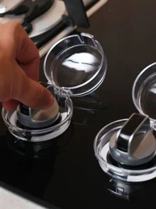 2pcs Random Gas Cooktop Switch Protection Cover, PP Cooktop Switch Cover For Kitchen