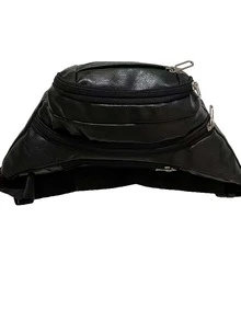 Men Letter Patch Decor Waist Bag - Black - View 4