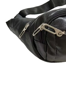 Men Letter Patch Decor Waist Bag - Black - View 5