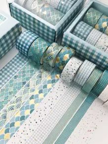 10卷混合圖案和紙膠帶