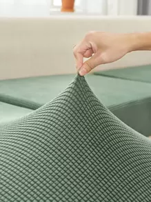 1pc Solid Color Sofa Seat Cover - Green - View 2