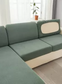 1pc Solid Color Sofa Seat Cover - Green - View 6