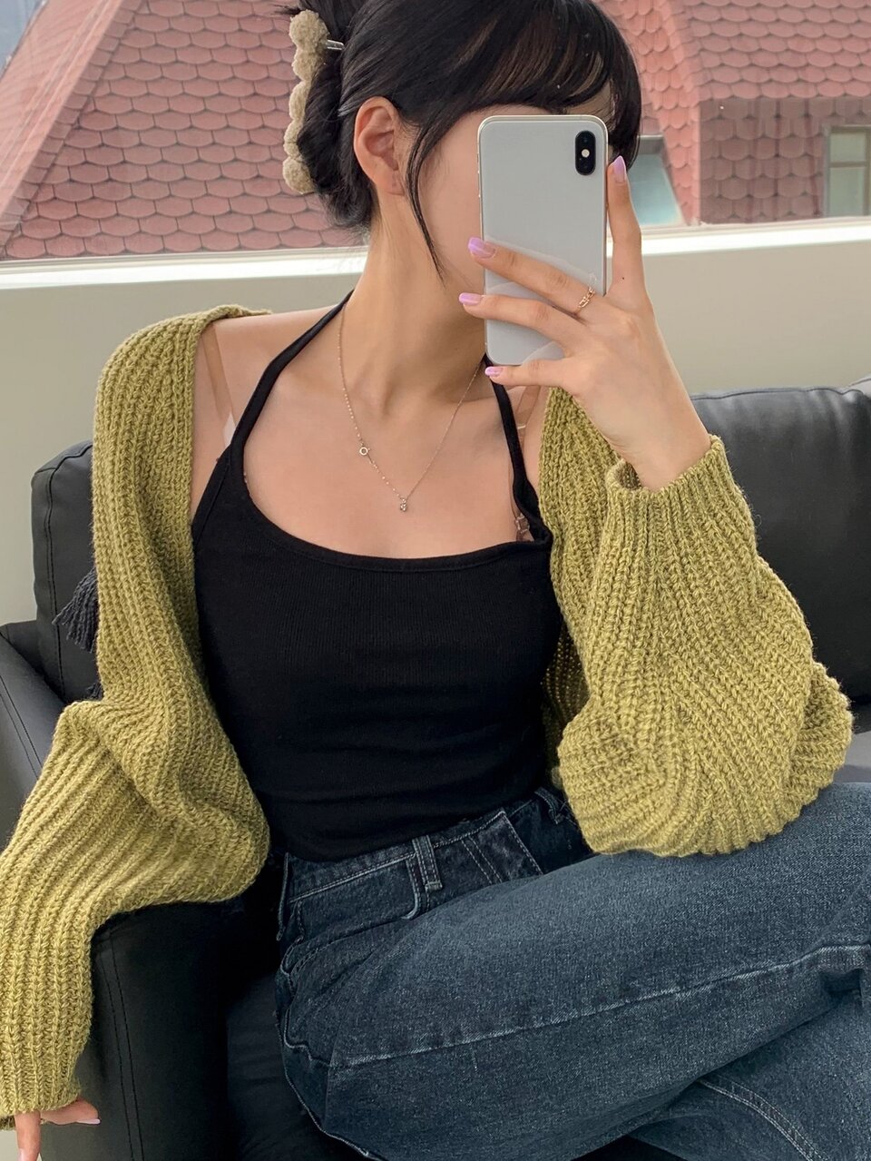 Solid Backless Ribbed Knit Halter Tops