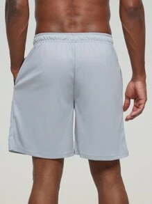 G Gradual Men Geo Print Zip Pocket Drawstring Waist Sports Shorts - Light Grey - View 2