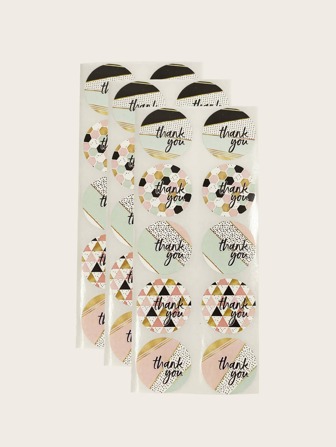 100入組字母圖案禮物貼紙