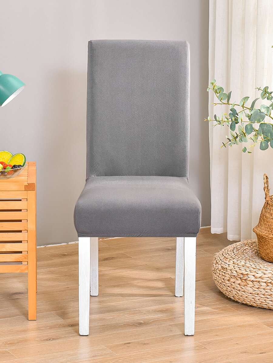 1 Tấm Bọc Ghế Co Giãn Bốn Mùa Màu Trơn, Cho Phòng Ăn, Khách Sạn, Buổi Lễ - Xám - Xem 1
