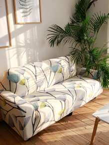 1pc Plant Print Sofa Slipcover & 2pcs Đệm Bìa không có chất độn - Nhiều màu - Xem 1