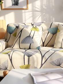 1pc Plant Print Sofa Slipcover & 2pcs Đệm Bìa không có chất độn - Nhiều màu - Xem 6