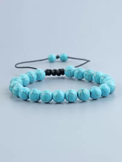 Pulsera de decoración turquesa de moda y popular para hombres para vacaciones y para una apariencia elegante