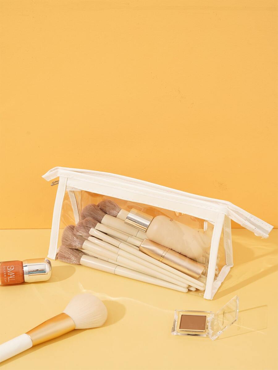 透明化妝刷包 - 無色 - 查看 1