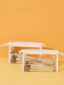 透明化妝刷包 - 無色 - 查看 5