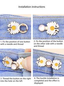 1入組雛菊設計腰扣