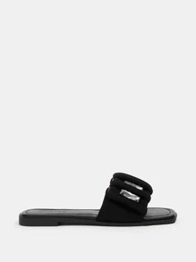 水鑽裝飾涼拖 - 黑色 - 查看 5