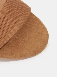 Multi Strap Stiletto Heeled Ankle Strap Sandals - Brown - View 3