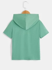 SHEIN Tops con trai Đồ họa Giải trí - Màu xanh Bạc hà - Xem 2
