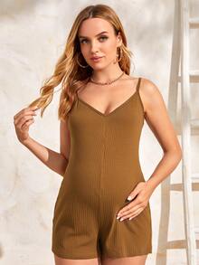 SHEIN رومبير كامي محبوك مضلع للأمومة