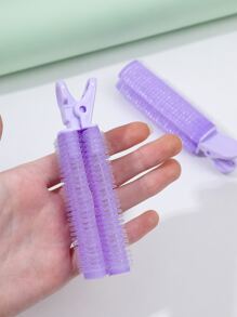 2入組自然蓬鬆髮夾，豐盈髮根夾，DIY捲髮夾自然蓬鬆捲髮造型工具，女士和女孩螺旋捲髮夾 - 紫色 - 查看 5