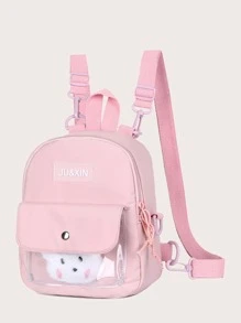 卡通裝飾口袋後背包