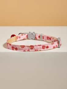 1pc Strawberry Decor Pet Collar - Multicolor - View 3