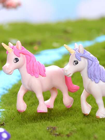 4入組卡通獨角獸裝飾物品