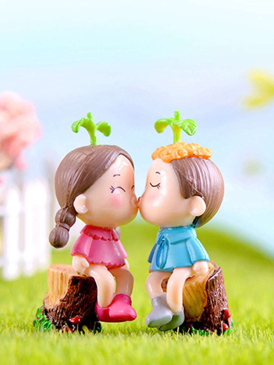 2 piezas Objeto decorativo con dibujos animados pareja - Multicolor - Ver 1