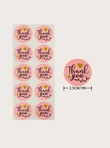 100入組標語圖案禮物貼紙 - 彩色 - 查看 4