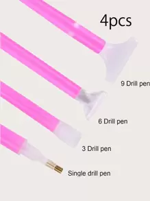 4pcs Diamond Painting Point Drill Pen, Double Head Diamond Painting Tool For DIY Diamond Painting