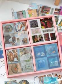 100入組混合圖案隨機貼紙 - 彩色 - 查看 6