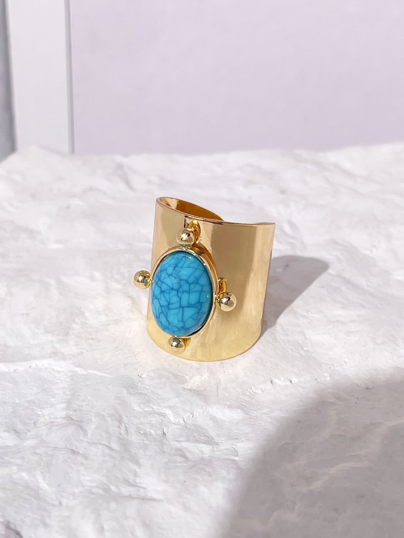 石デコレーション リング - マルチカラー - 見る 1