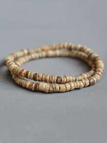 Fashionable and Popular Men Wooden Beaded Bracelet for Vacation and for a Stylish Look