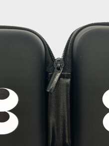 5 Inch Cartoon Graphic Data Cable Storage Bag - Black - View 5