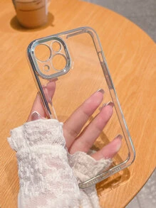 2.0 Thickness, Electroplated, Anti-drop, Acrylic Phone Case compatible with apple Iphone 15/15 Pro Max/15 Pro/15 Plus/11/12/13/14 Pro Max/xs/xr/11 Pro/11 Pro Max/12 Pro/12 Pro Max/13 Pro/13 Pro Max/14 Pro/14 Pro Max/14 Plus/7 Plus/8 Plus/8/se 2, Soft Shell, Simple - Clear - View 2