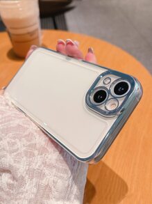 2.0 Thickness, Electroplated, Anti-drop, Acrylic Phone Case compatible with apple Iphone 15/15 Pro Max/15 Pro/15 Plus/11/12/13/14 Pro Max/xs/xr/11 Pro/11 Pro Max/12 Pro/12 Pro Max/13 Pro/13 Pro Max/14 Pro/14 Pro Max/14 Plus/7 Plus/8 Plus/8/se 2, Soft Shell, Simple - Clear - View 5