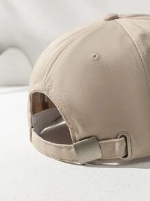 1入Y2K風格刺繡"自由"字樣棒球帽，春秋戶外旅行、海灘度假、男士防曬帽，街頭休閒調節帽 - 卡其色 - 查看 3
